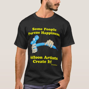 Ballon-Künstler stellen Glück-Hände und Hund he T-Shirt