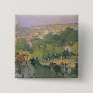 Ballon-Landung bei vor St.-Gervais, c.1885 Button