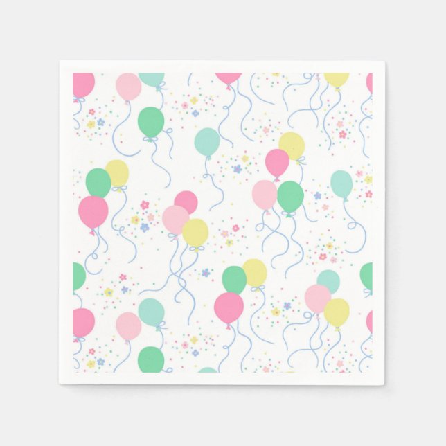 Ballon Party Cocktail Napkins Serviette (Vorderseite)