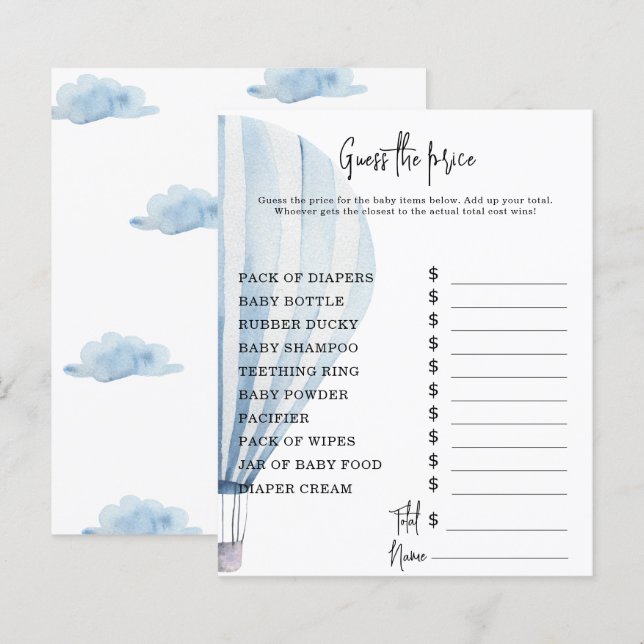 Ballon-Party | Price Guess Game (Vorne/Hinten)