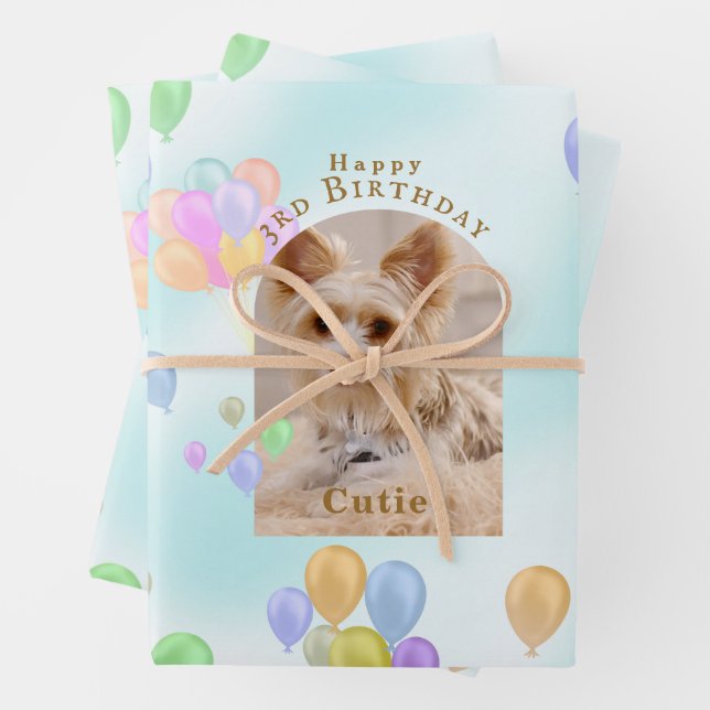Ballon Pet Dog Geschenkpapier Set (Beispiel)