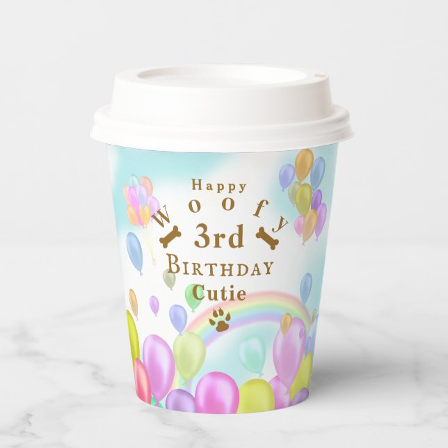Ballon Pet Dog Pappbecher (Vorderseite)