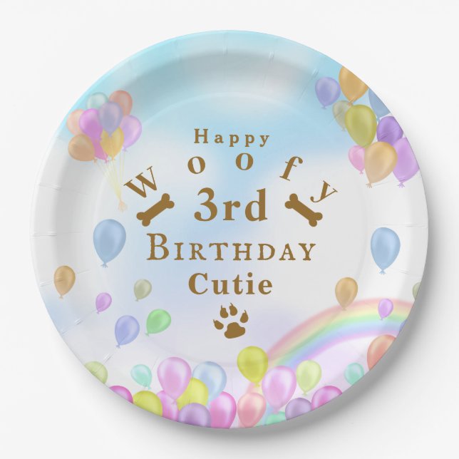 Ballon Pet Dog Pappteller (Vorderseite)