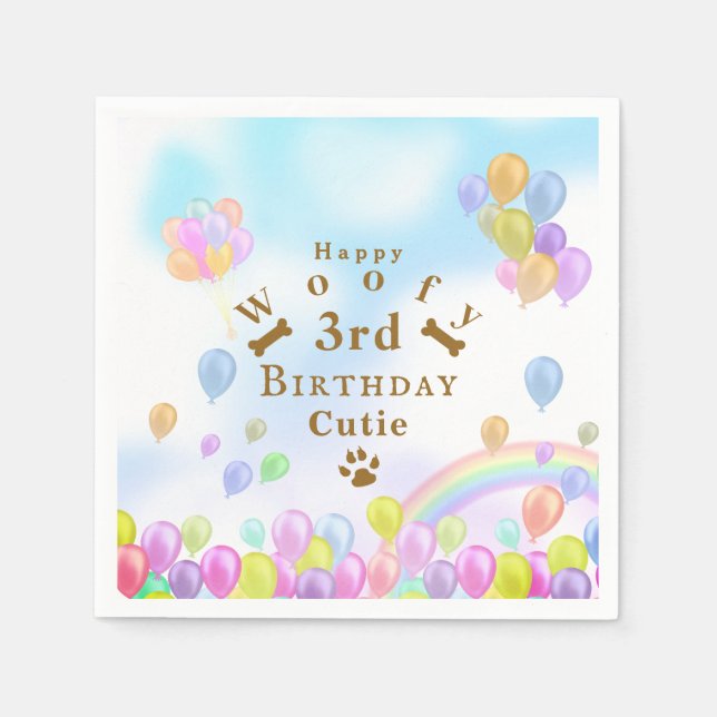 Ballon Pet Dog Serviette (Vorderseite)