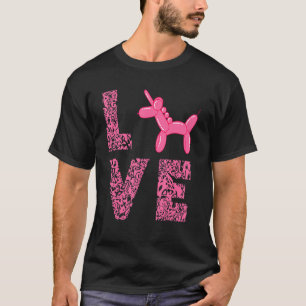 Ballon Twisted Unicorn Liebe Ballon Artist Ballo T-Shirt