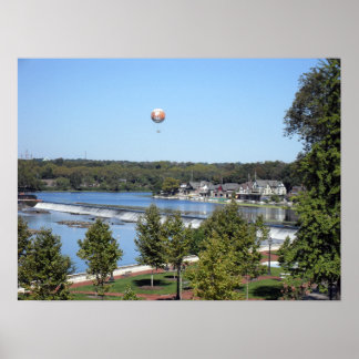 Ballon über Boathouse Row Poster