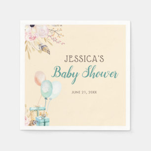Ballon-und der Geschenk- Babyparty Serviette