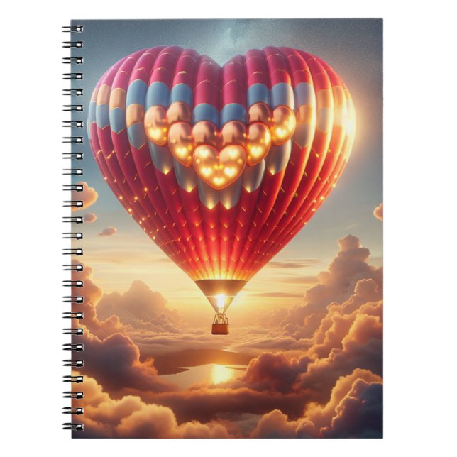 Ballon Voll Liebe Notizblock (Vorderseite)