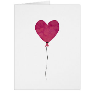 Ballonherz Rosa Sketch Valentine Liebe