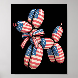 Ballonhund Ballontwisting 4. Juli Amerikanisch Poster