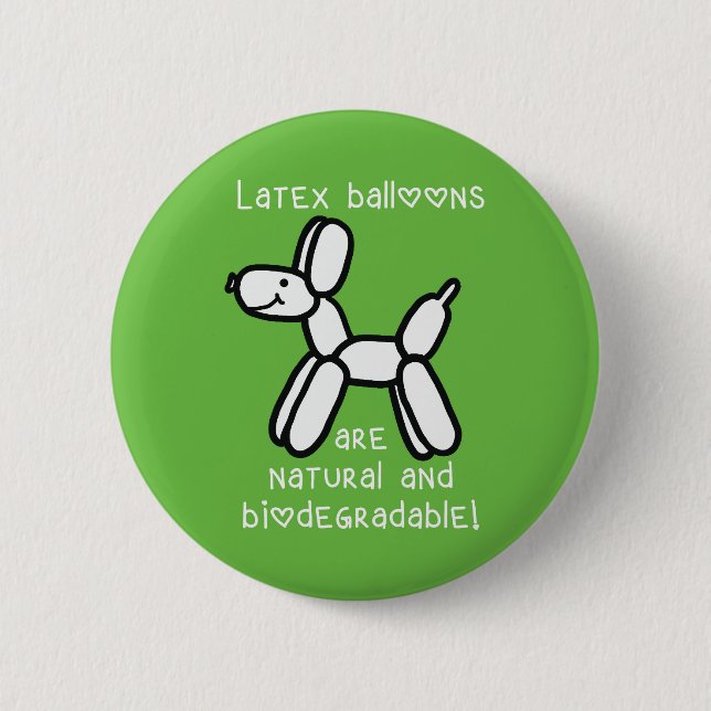 Ballonhund: Latex Balloons sind natürliche Schaltf Button (Vorderseite)