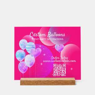 Ballonkunst-Dekor QR-Code Acrylschild
