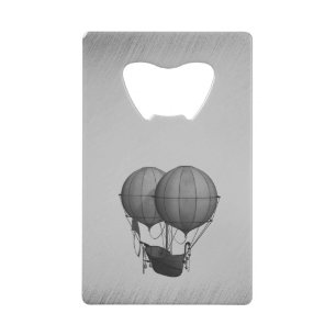 Ballons à air chaud argentés Steampunk avec navire