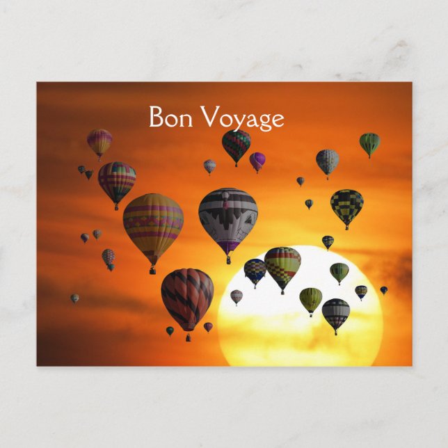 Ballons à air chaud dans la carte postale en vol (Devant)