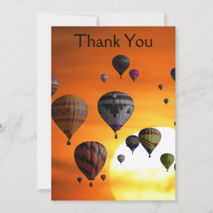 Ballons à air chaud dans le Carte de remerciements