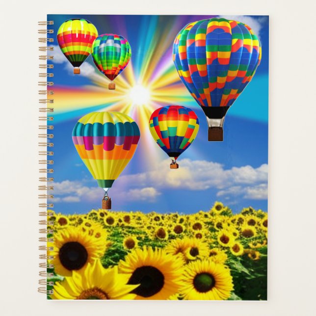 Ballons à air chaud sur les tournesols (Devant)