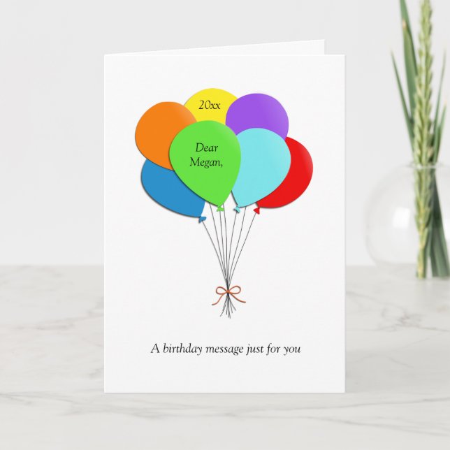 Ballons amusants-Bonne carte de voeux pour le 30e  (Devant)