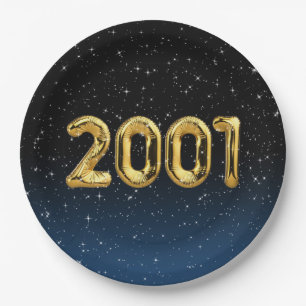 Ballons Anniversaire 2001 En Étoiles Assiette En P