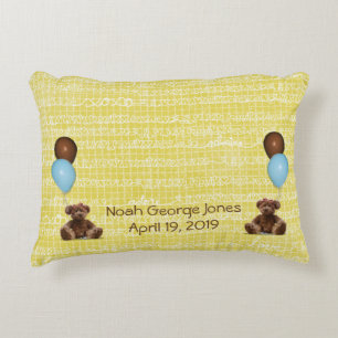 Ballons Bleus nounours Amour Bébé Accent Coussin