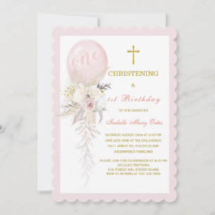 Ballons Christening et première invitation d'anniv