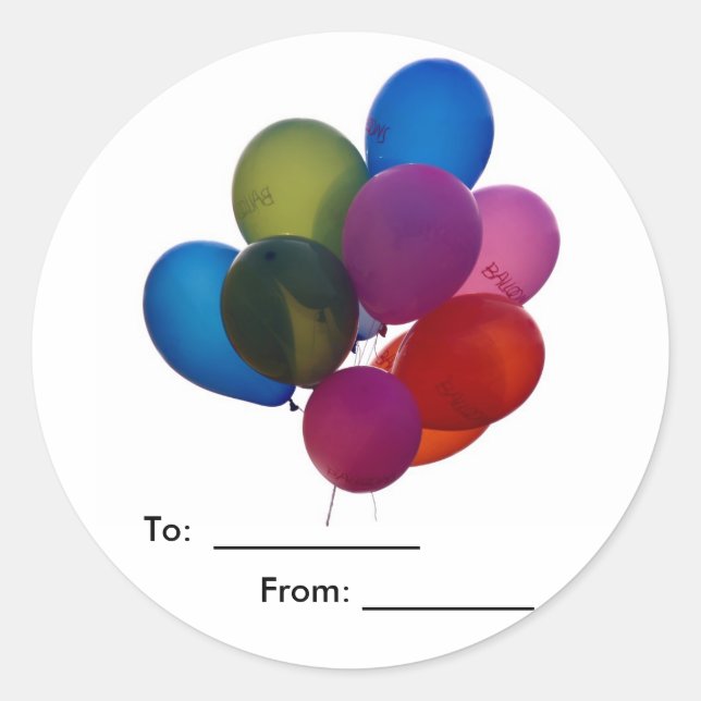ballons colorés, Stickers (Devant)