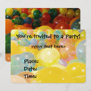 Ballons Colorful Party Invitation