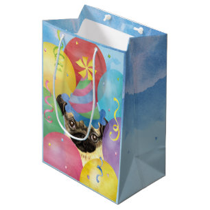 Ballons d'anniversaire Carlin moyen sac cadeau