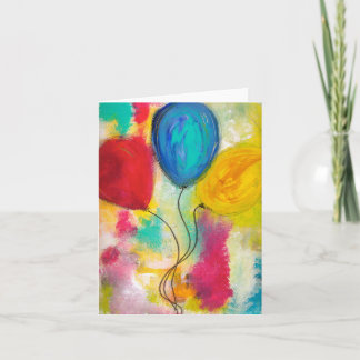 Ballons d'anniversaire - Carte de voeux vierge