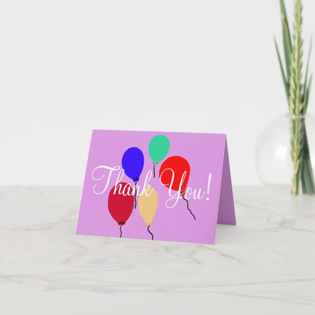 Ballons d'Anniversaire en Merci violet (Devant)