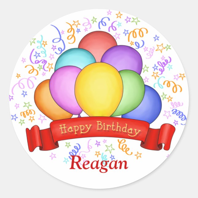 Ballons d'anniversaire et Stickers de bannières (Devant)
