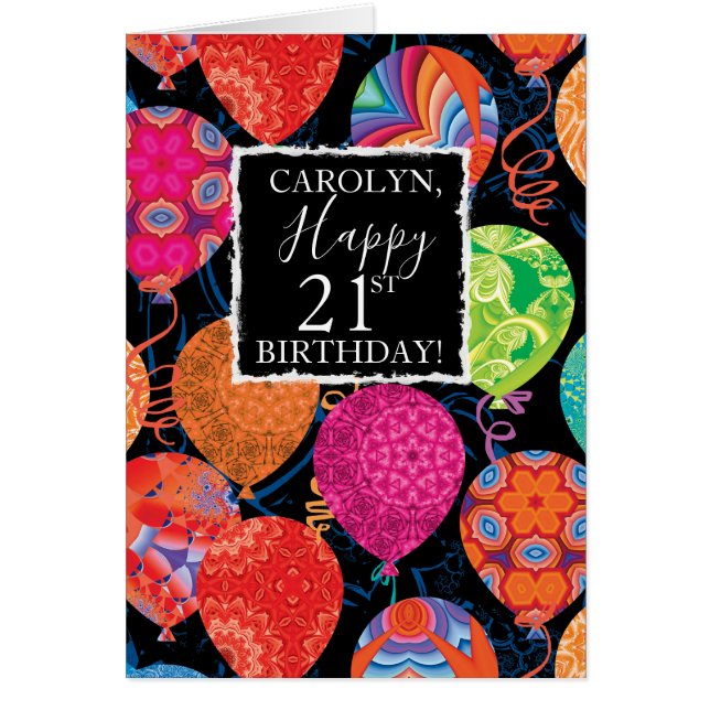 Ballons D'Anniversaire Festif Pour Elle (Devant)