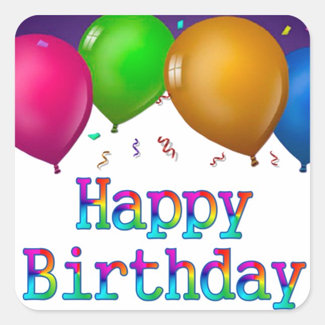 Ballons d'anniversaire heureux Sticker (Devant)