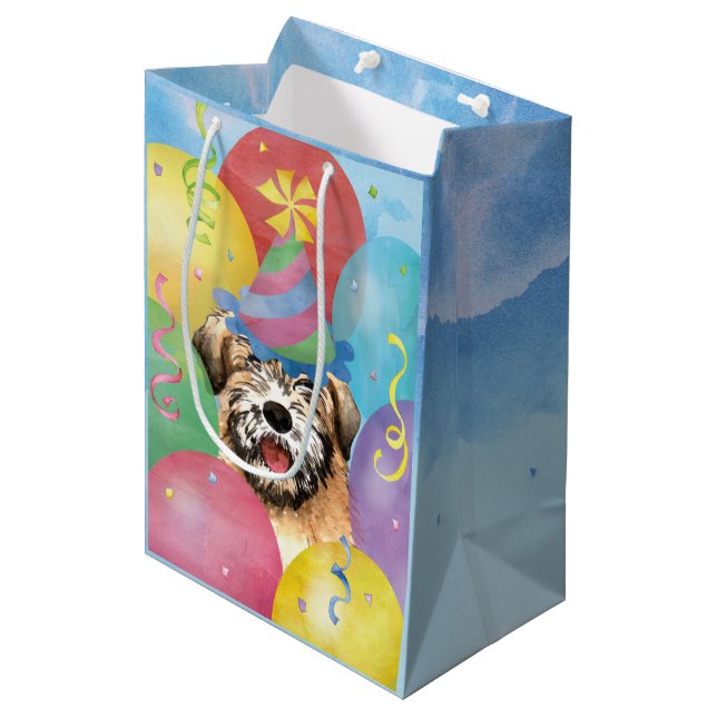 Ballons d'anniversaire Roue Sac cadeau Terrier (Devant Angle)