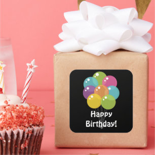 Ballons d'anniversaire unisex parti autocollant