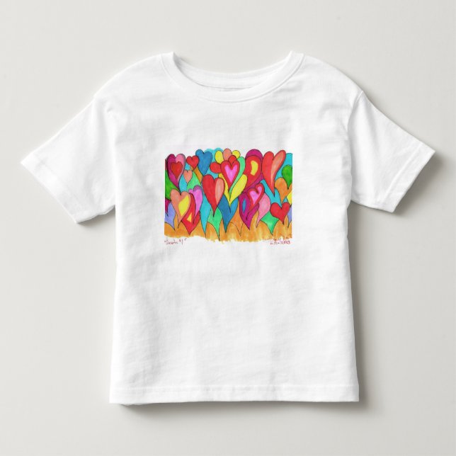 Ballons de coeur sur le T-shirt 4T (Devant)