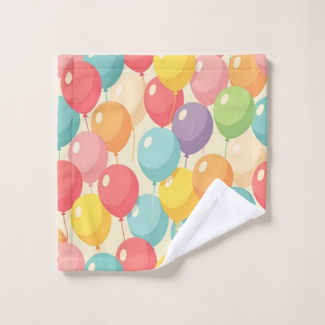 Ballons de fête de différentes couleurs (Gant de toilette)