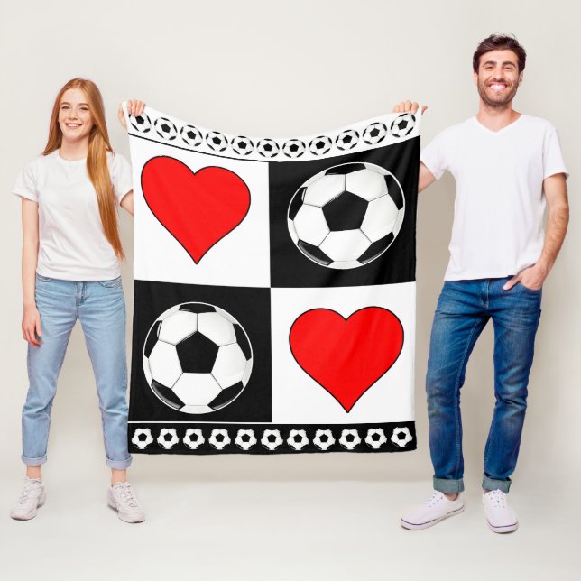 Ballons de football & Coeurs jolie couverture en p (En situation)
