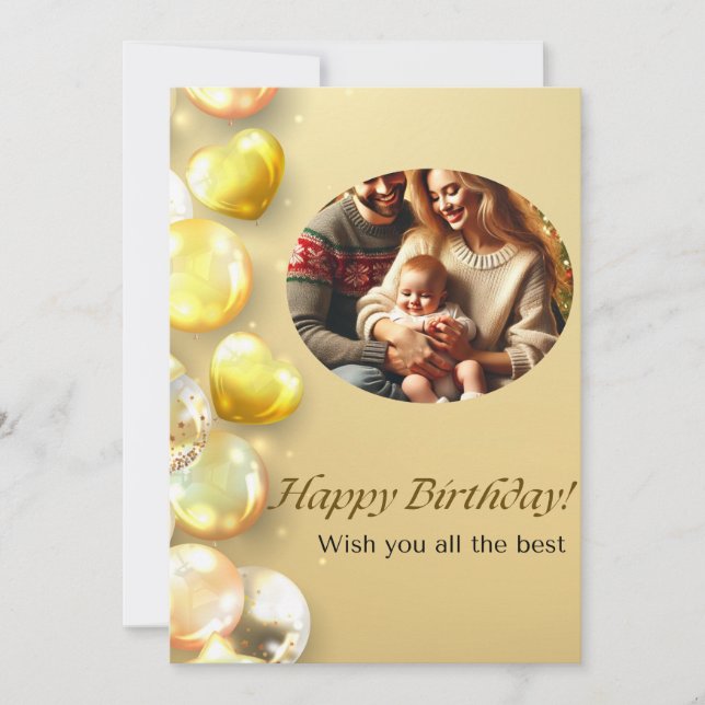 Ballons d'or Bonne carte d'anniversaire (Devant)