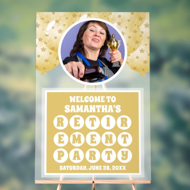 Ballons d'or Photo Retrait Bienvenue Frosted (Neutre)