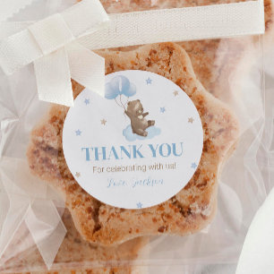 Ballons d'ours minimaux 1er Sticker d'anniversaire