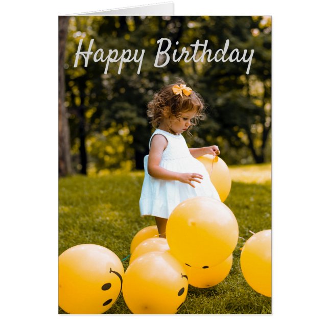 Ballons Emoji, Anniversaire du soleil Jaune (Devant)