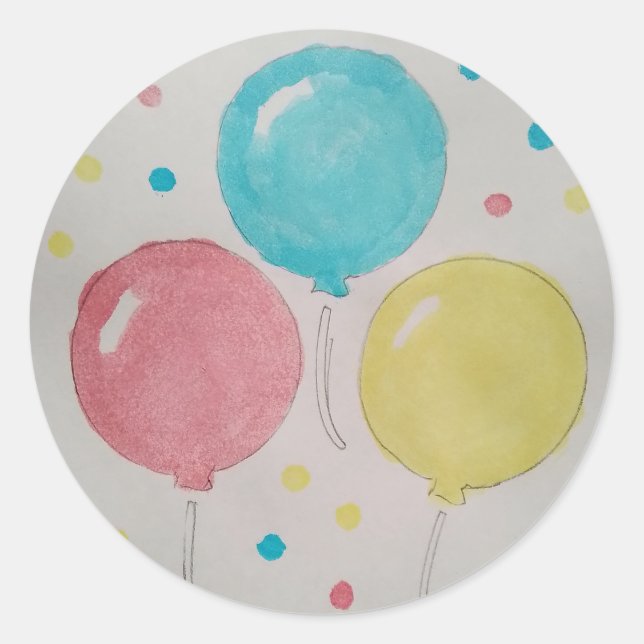 Ballons et Stickers ronds Confetti (Devant)