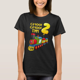 Ballons Jugend ich bin 2 Jahre Jungen Zug 2. Birt T-Shirt