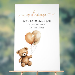 Ballons ourson en peluche Baby shower Mixte