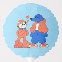 ballons pour baby shower "thème chats et chiens"