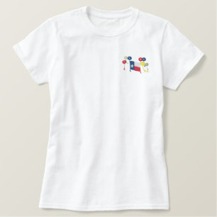 Ballons über Texas Besticktes T-Shirt