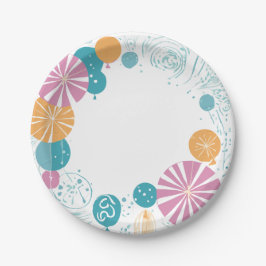 Ballons und Sterne Pappteller