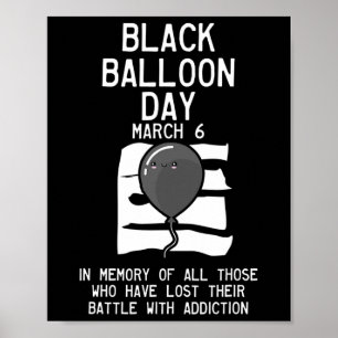 Ballontag Überdosierung Bewusstsein für Überdosier Poster