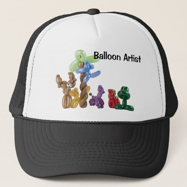 Ballontiergruppe, Ballon-Künstler Truckerkappe (Vorderseite)