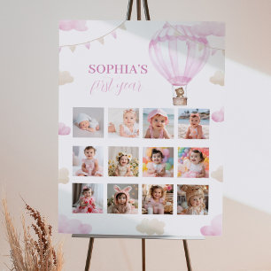 Balloon à air chaud Anniversaire 12 Photo Poster d